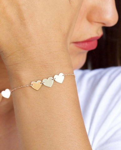 BRACCIALE CON CUORI PERSONALIZZATI