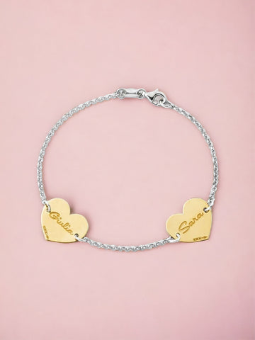 BRACCIALE CON CUORI PERSONALIZZATI